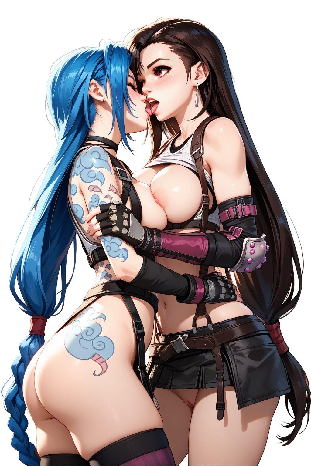 Jinx and Tifa Arcane x Final Fantasy